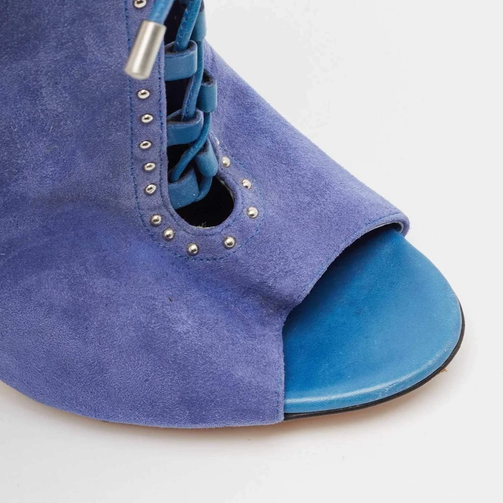 Brian Atwood Brian Atwood Blue Suede Embellished Ankle Length Boots Size 38 7