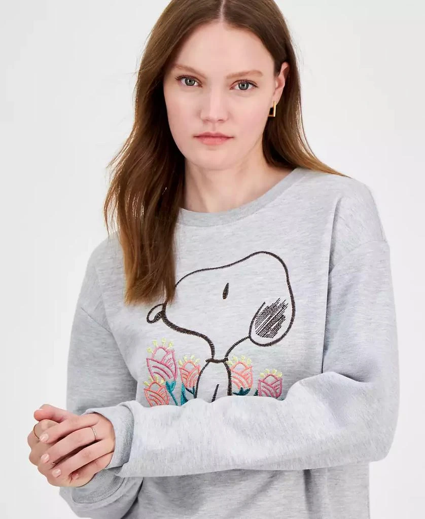 Freeze 24-7 Juniors' Snoopy Floral Graphic Sweatshirt 3