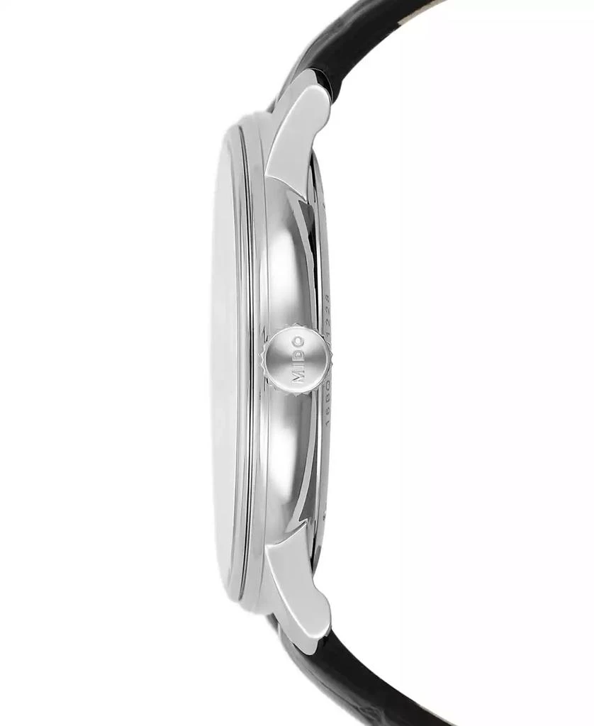 MIDO Men's Swiss Automatic Baroncelli III Heritage Black Leather Strap Watch 39mm 2