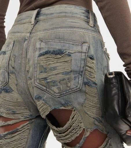 Rick Owens DRKSHDW distressed low-rise jeans 6