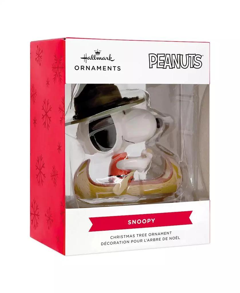 Hallmark Christmas Ornament Peanuts Snoopy in Canoe 3