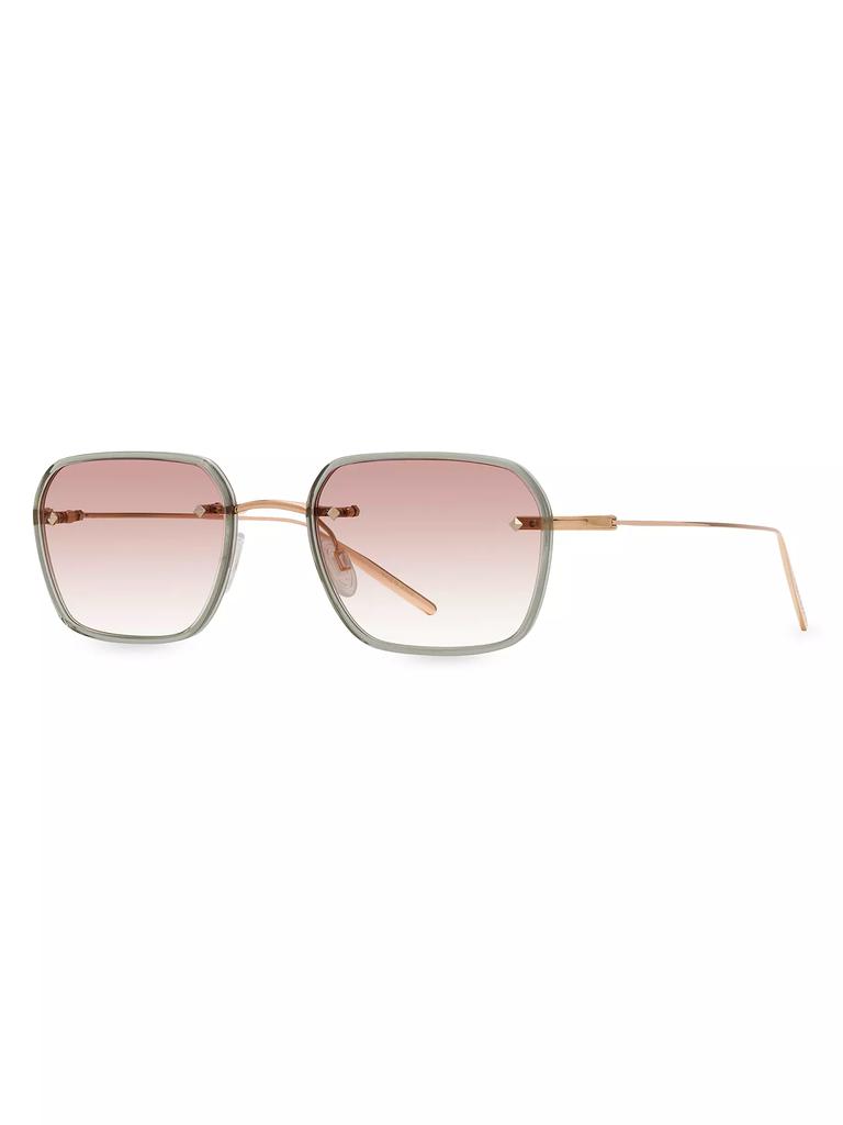 Barton Perreira Rimless Louie 49MM Rectangular Sunglasses