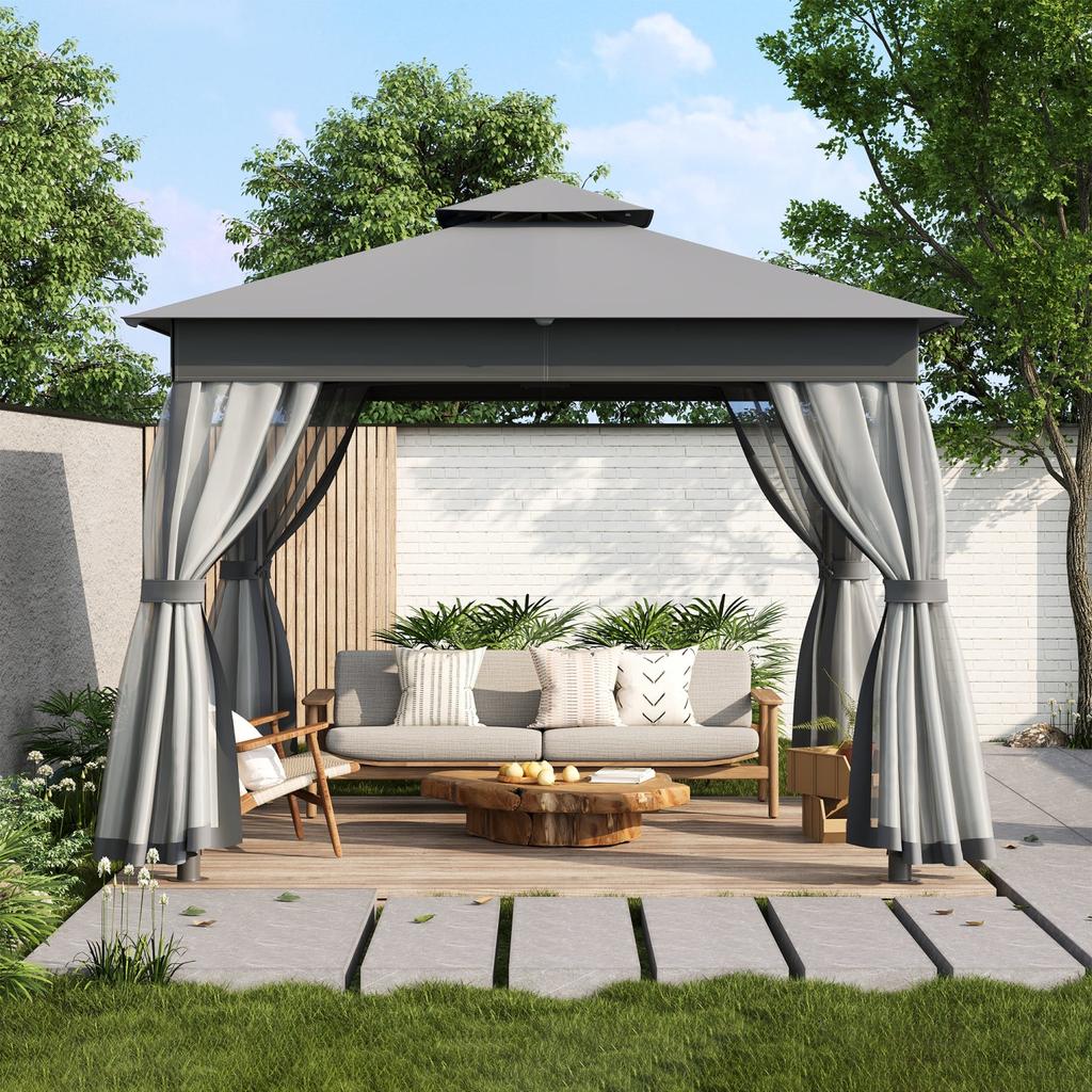 Streamdale Furniture Streamdale 10x10 Outdoor Gazebo Tent with Netting