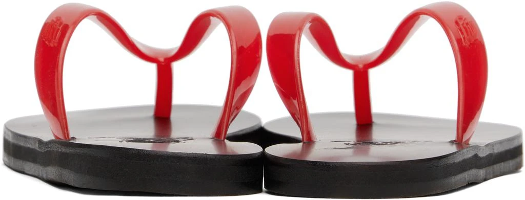 ANCIENT GREEK SANDALS Red Saionara Jelly Flip-Flops 2