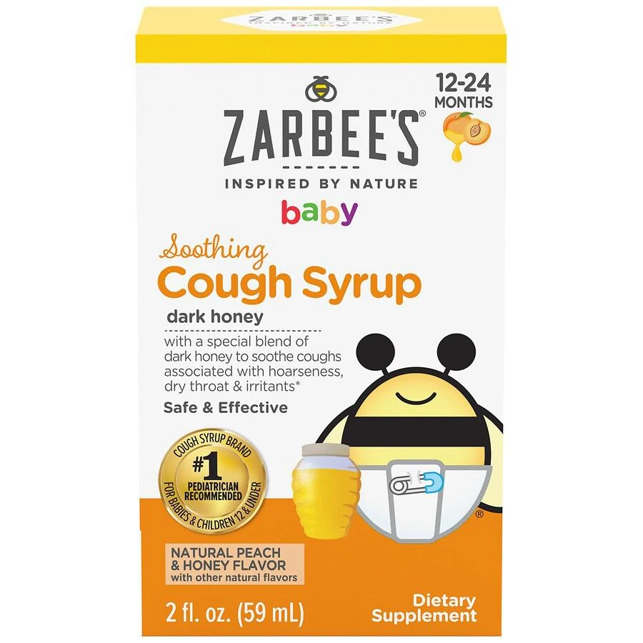 Zarbee's Baby Soothing Cough Syrup Natural Peach & Honey 1