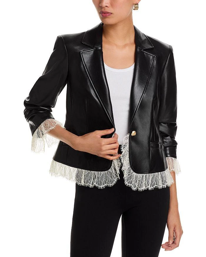 Cinq à Sept Le Petit Roxie Faux Leather Blazer
