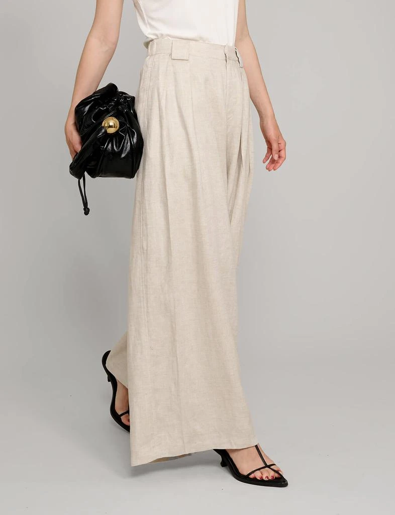 Pixie Market Oat Linen Wide Leg Pants 2