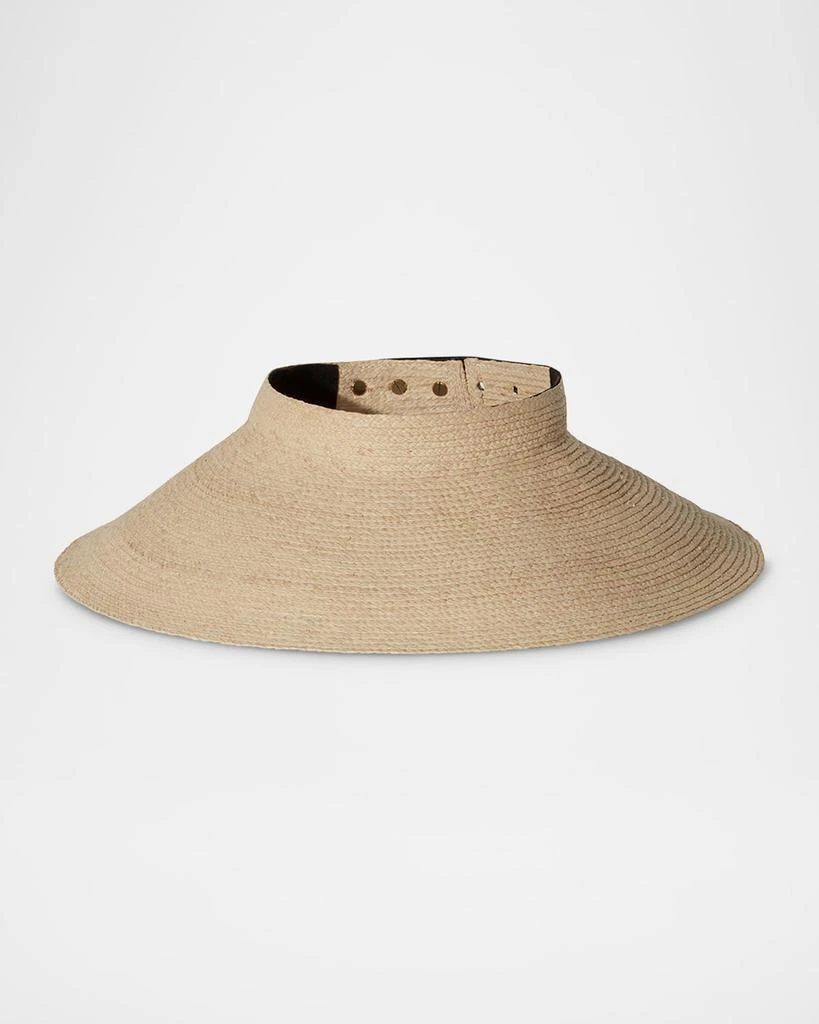 Janessa Leone Birdie Wide-Brimmed Raffia Visor 1