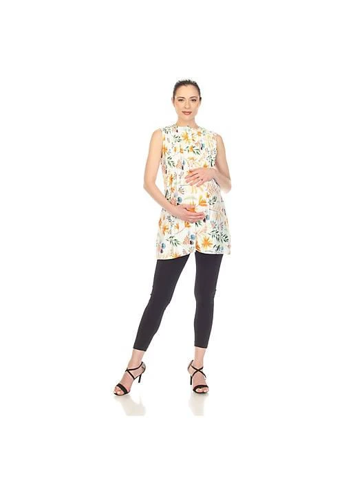 White Mark Mark Maternity Floral Sleeveless Tunic Top