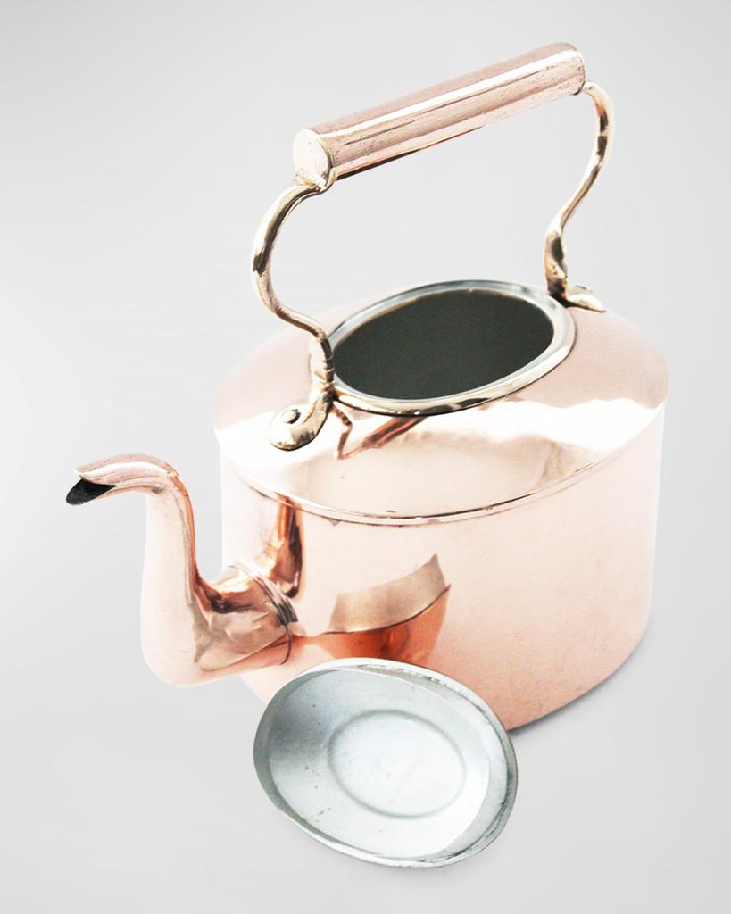 Coppermill Kitchen Antique English Large Oval Tea Kettle, C. 1850