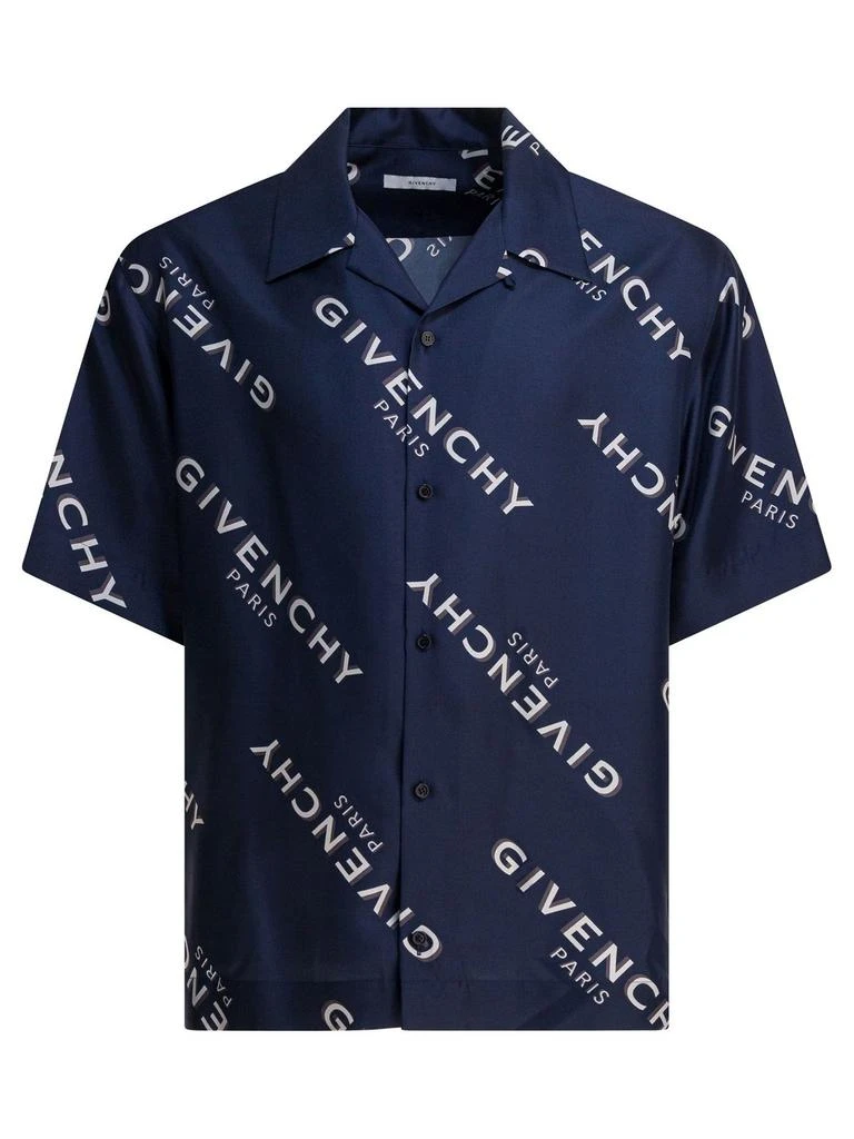 Givenchy Givenchy Logo Printed Short-Sleeve Bowling Shirt from Cettire