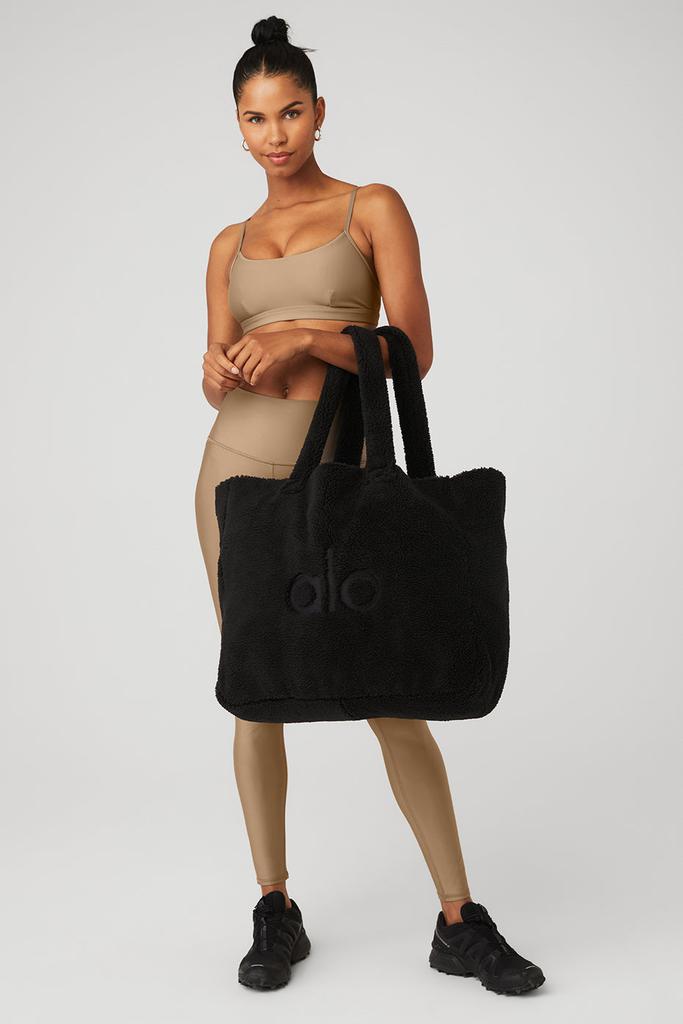 Alo Foxy Sherpa Tote - Black - Tote Bags - Free Shipping