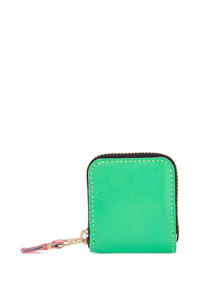 Comme des Garcons portafoglio unisex verde in pelle di capra con zip