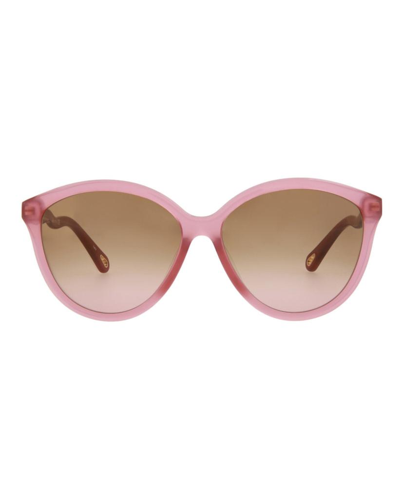 Chloé Zelie Round-Frame Bio Acetate Sunglasses