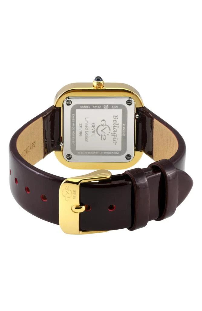 GV2 Bellagio Diamond Swiss Bracelet Watch, 30mm 2