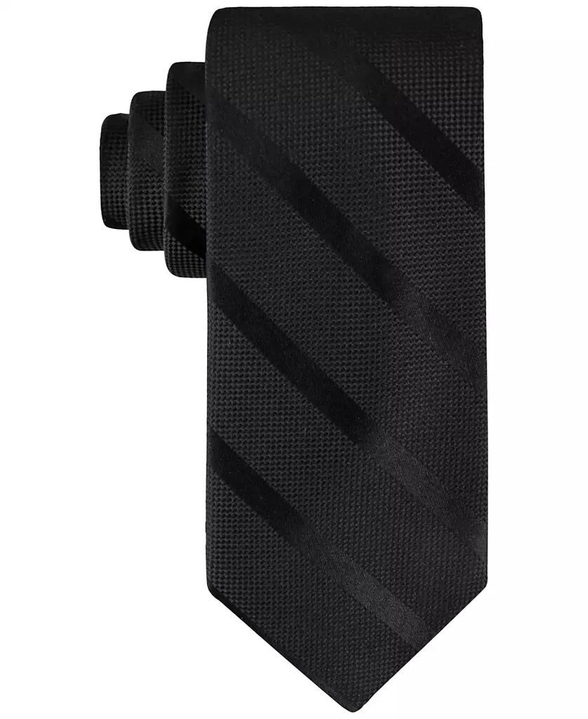 Tommy Hilfiger Men's Solid Textured Stripe Tie 1