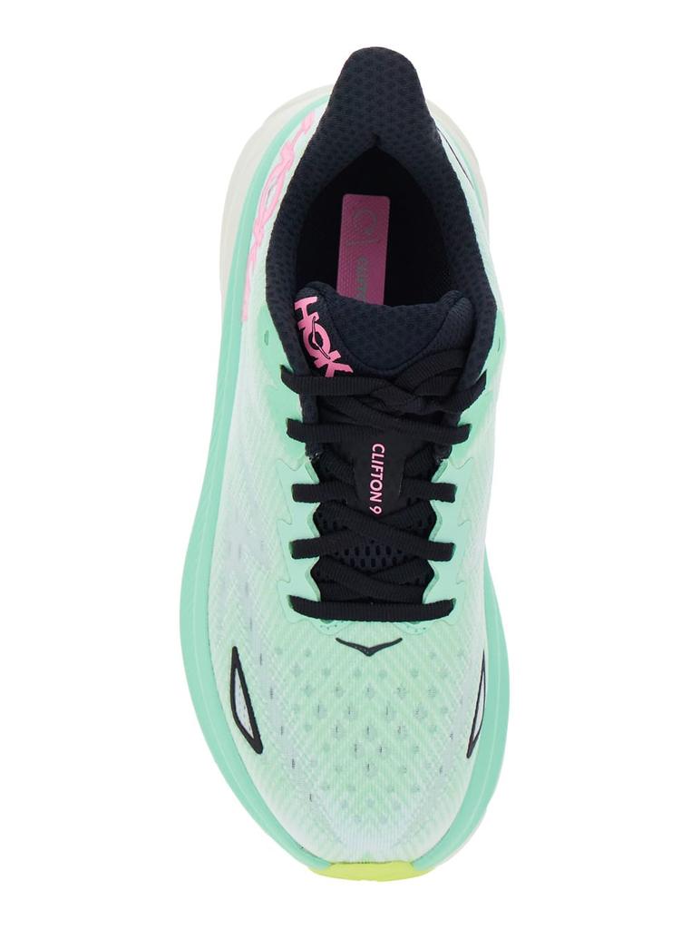 Hoka One One clifton 9 Multicolor Sneakers With Zig Zag