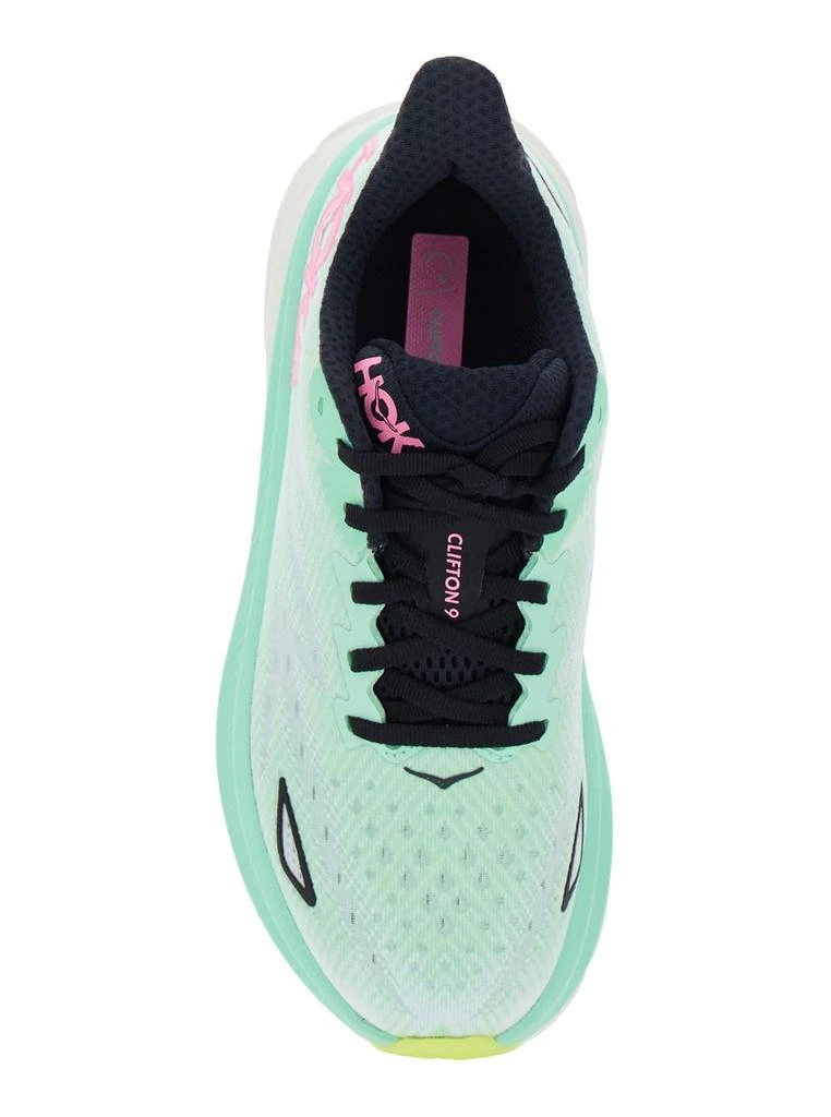 Hoka One One clifton 9 Multicolor Sneakers With Zig Zag Embroidery And Side Logo Print In Rubber Unisex 2