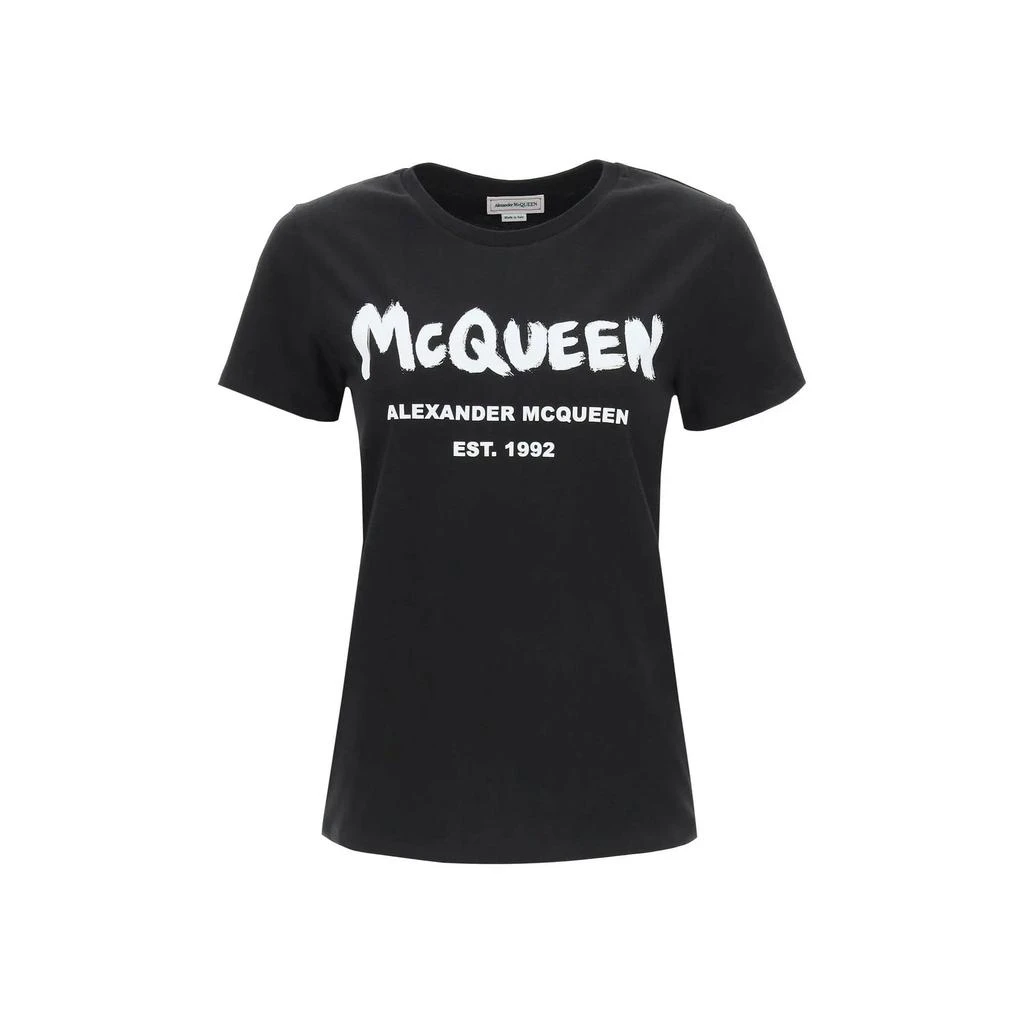 ALEXANDER MCQUEEN Alexander Mcqueen Cotton Logo T-Shirt 1