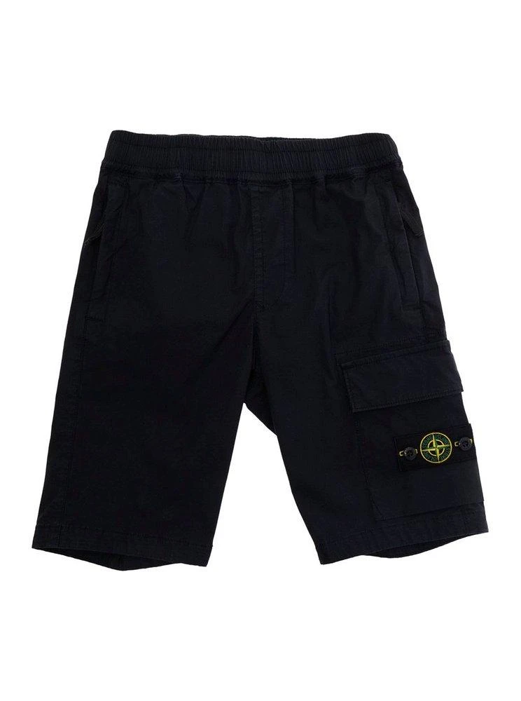 Stone Island Junior Stone Island Junior Logo Patch Cargo Shorts