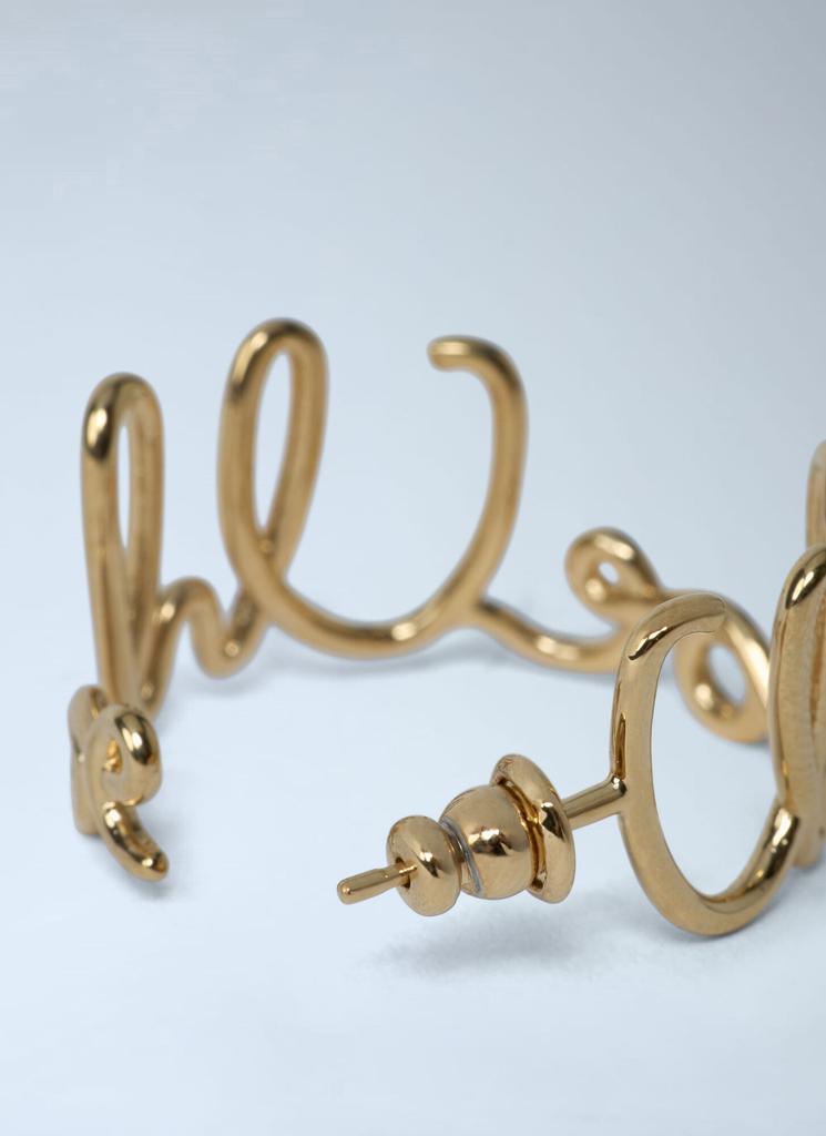 Chloé Logo Motif Hoop Earrings