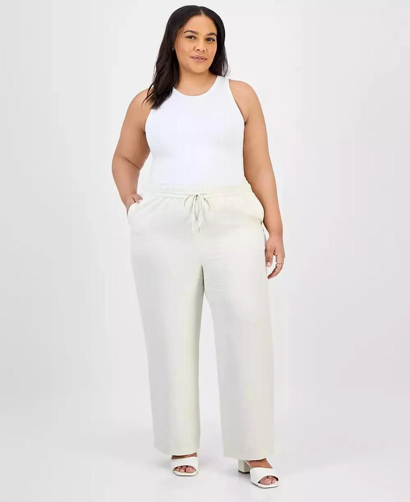 JONES NEW YORK Plus Size Drawstring Wide-Leg Pants 1