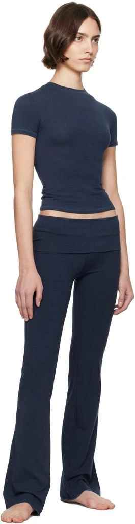 SKIMS Navy Cotton Jersey T-shirt 4