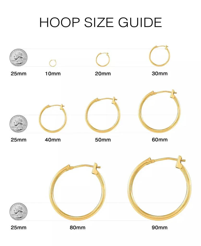 Macy's Satin Huggie Hoop Earrings in 14k Gold, 15mm 2