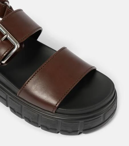 Miu Miu 50 leather platform sandals 6