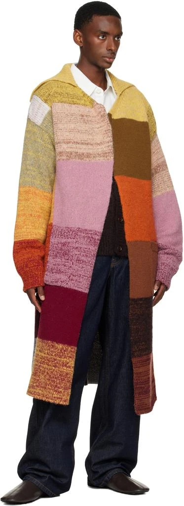 Dries Van Noten Multicolor Long Wool Coat 4