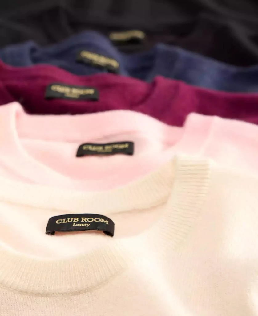 Club Room Men's Regular-Fit Textured 100% Cashmere Sweater T-Shirt, Macy's Exclusive 5