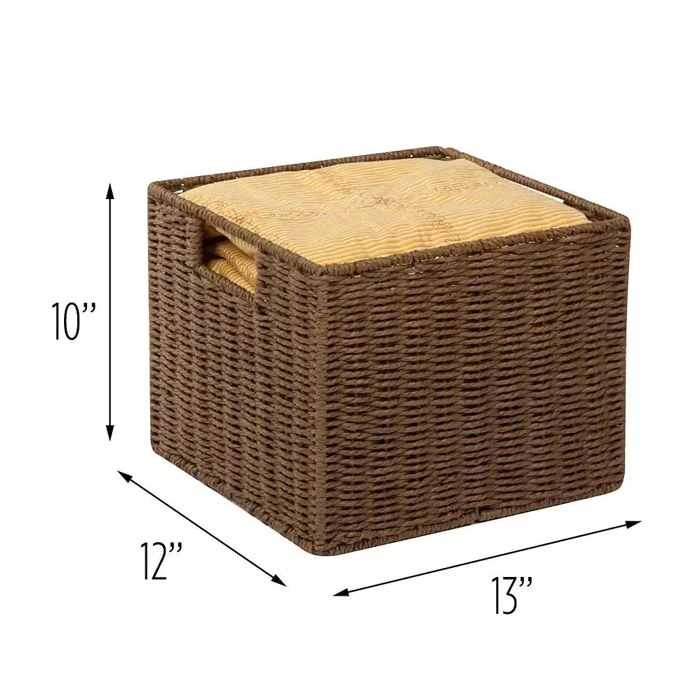 Honey Can Do Parchment Cord Storage Basket 2