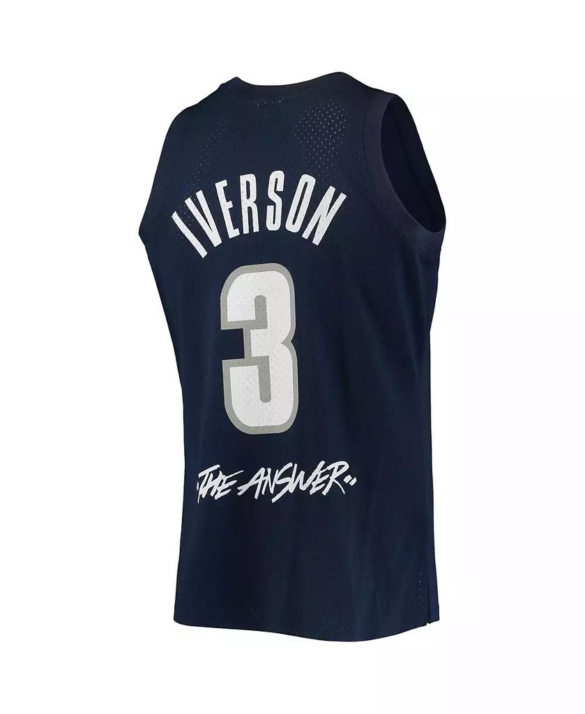 Mitchell and Ness Men's Allen Iverson Navy Georgetown Hoyas The Answer Replica Jersey