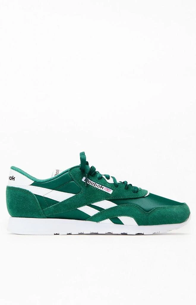 Reebok Dark Green Classic Nylon Vintage Suede Shoes 1