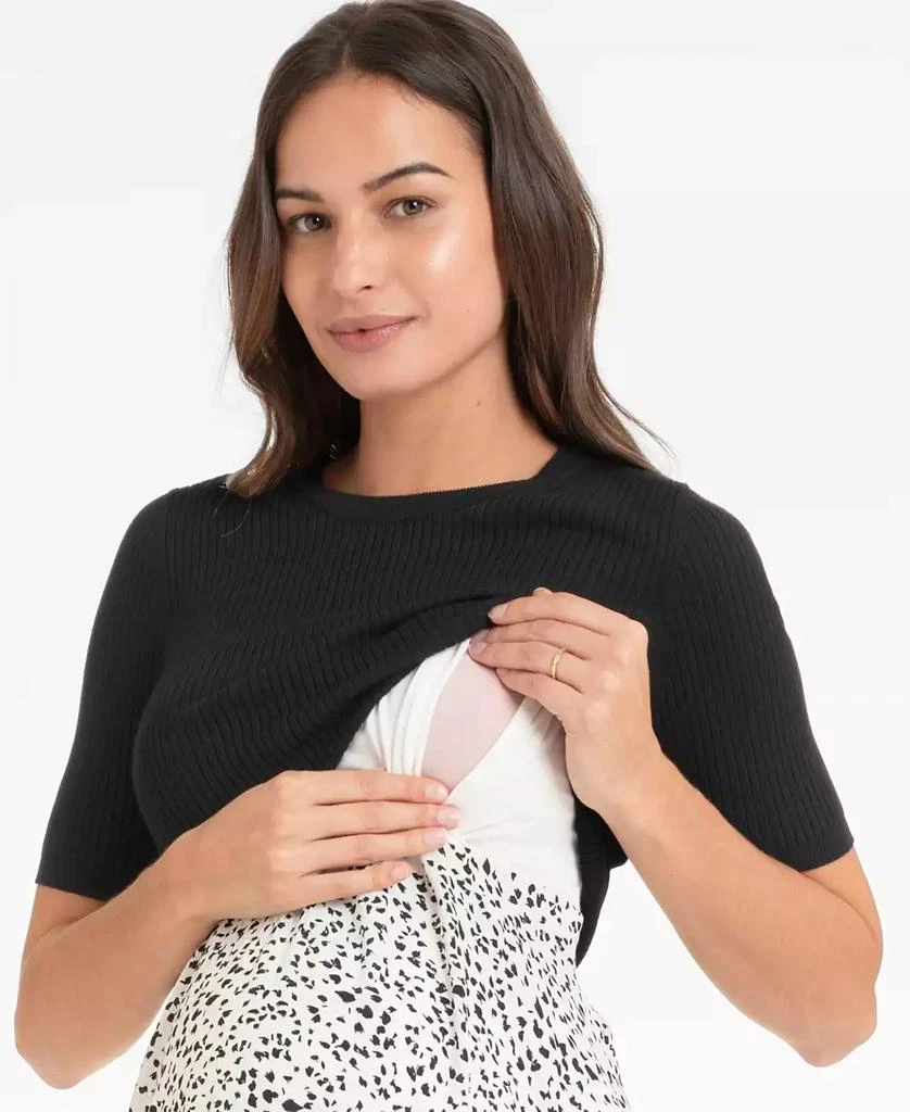 Seraphine Women's Knitted Top Maternity Nursing Dress 6