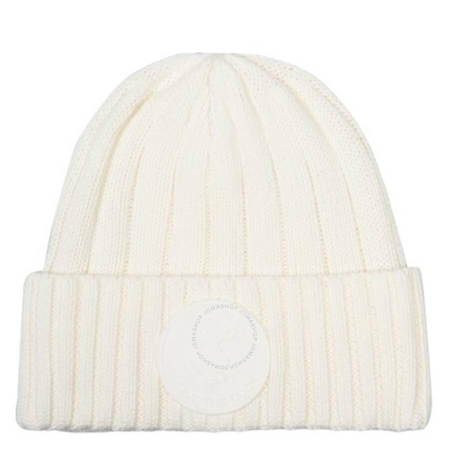 Save The Duck Off White Logo Patch Beanie