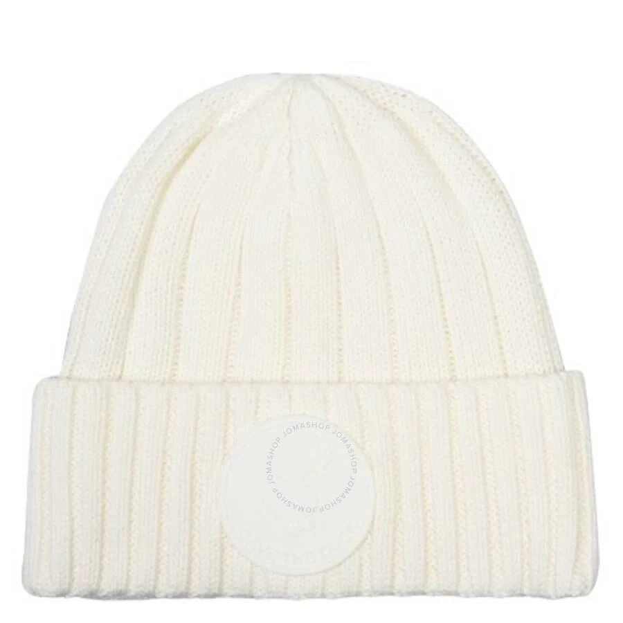Save The Duck Off White Logo Patch Beanie 1