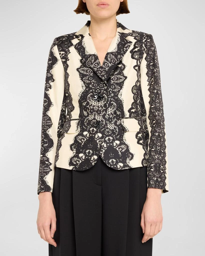 Libertine Venetian Lace Short Blazer Jacket with Crystal Buttons 2