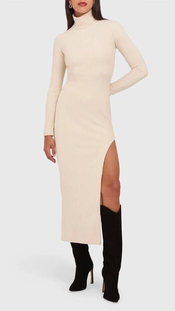 Amanda Uprichard Amanda Uprichard - Secora Mock Neck Velvet Midi Dress 1