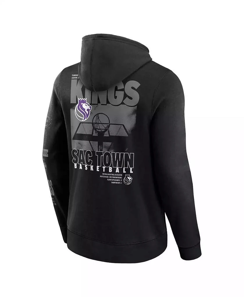 Fanatics Men's Black Sacramento Kings Game Time Crossover Pullover Hoodie 3