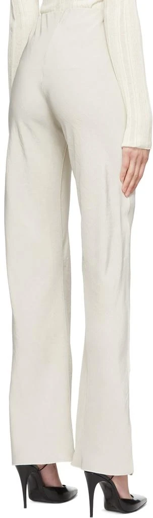 Yuzefi Off-White Acetate Trousers 3
