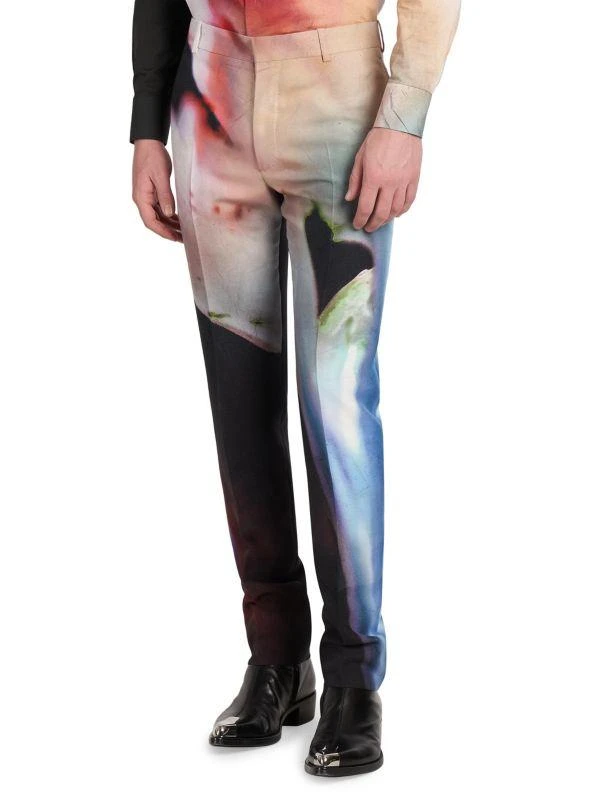 McQueen Printed Cigarette Pants 3