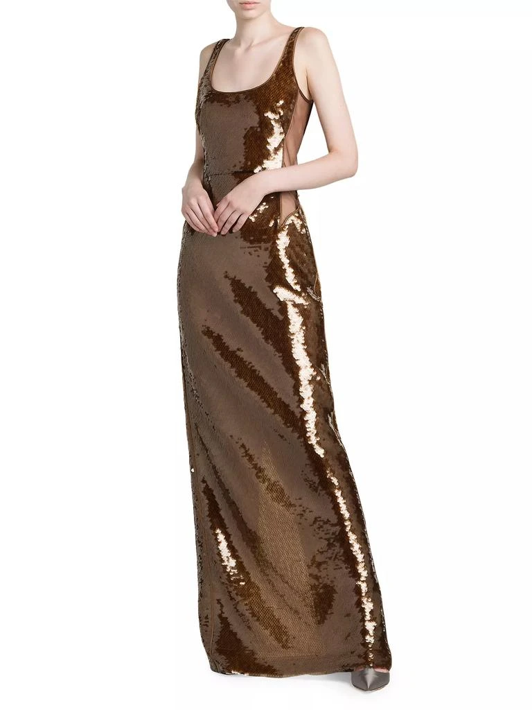 Alberta Ferretti Sequined Scoopneck Gown 4