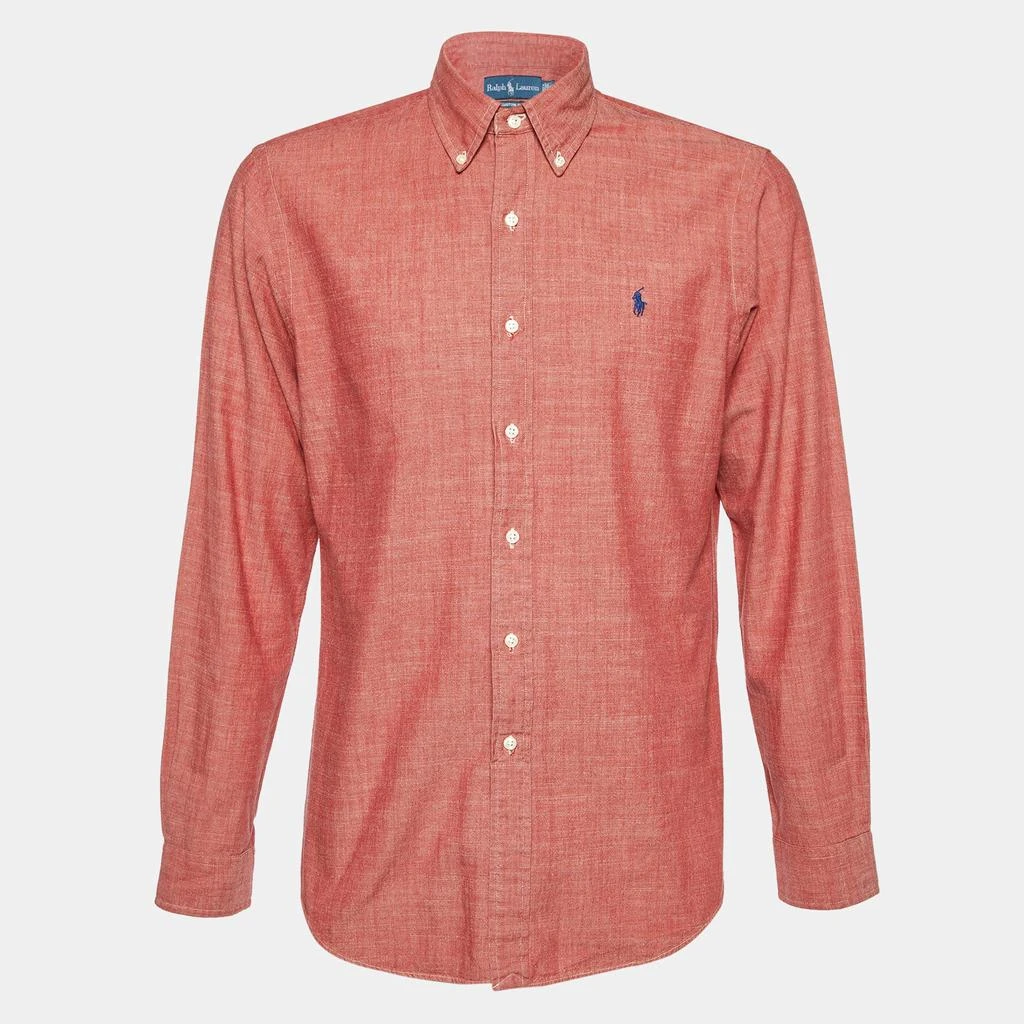 Ralph Lauren Ralph Lauren Coral Red Cotton Custom Fit Button Down Shirt M 1