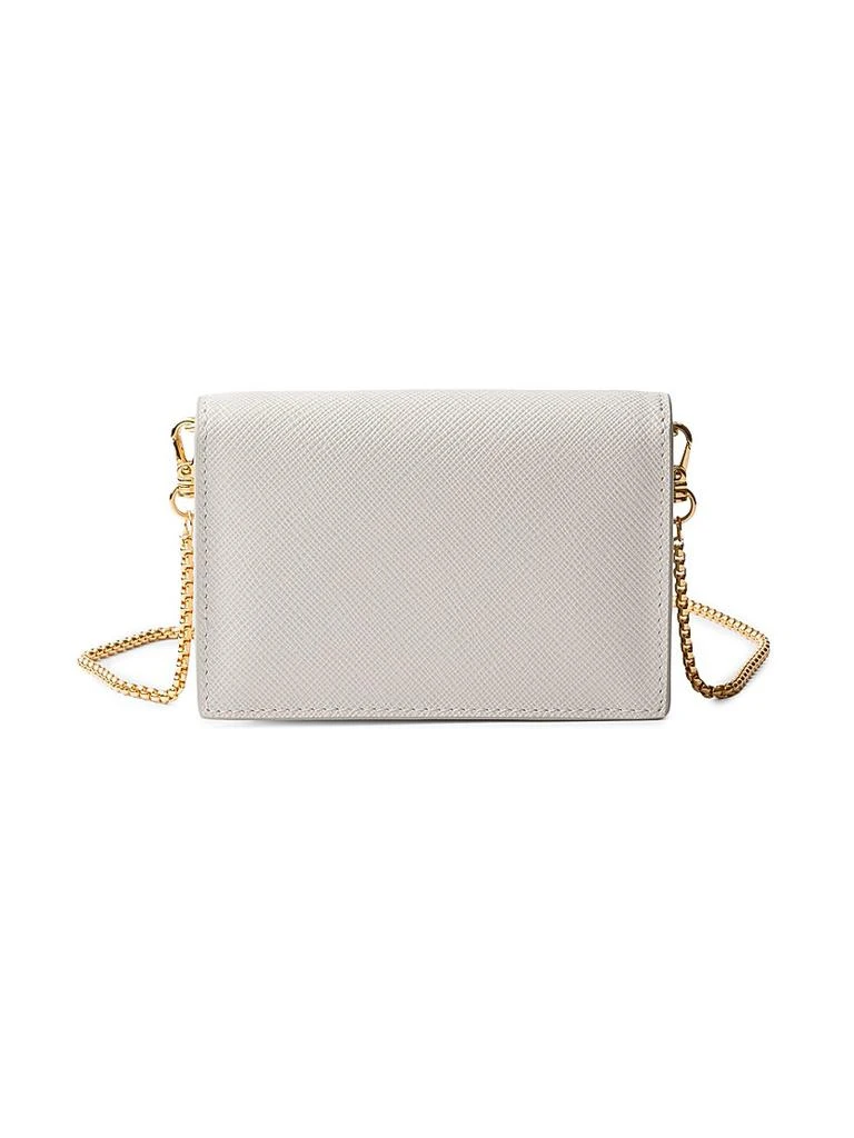 Prada Saffiano Leather Card Holder with Shoulder Strap 3