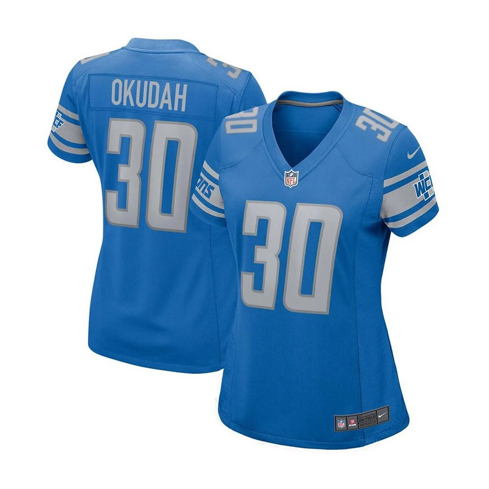 NIKE Women's Jeff Okudah Blue Detroit Lions Player Game Jersey 1