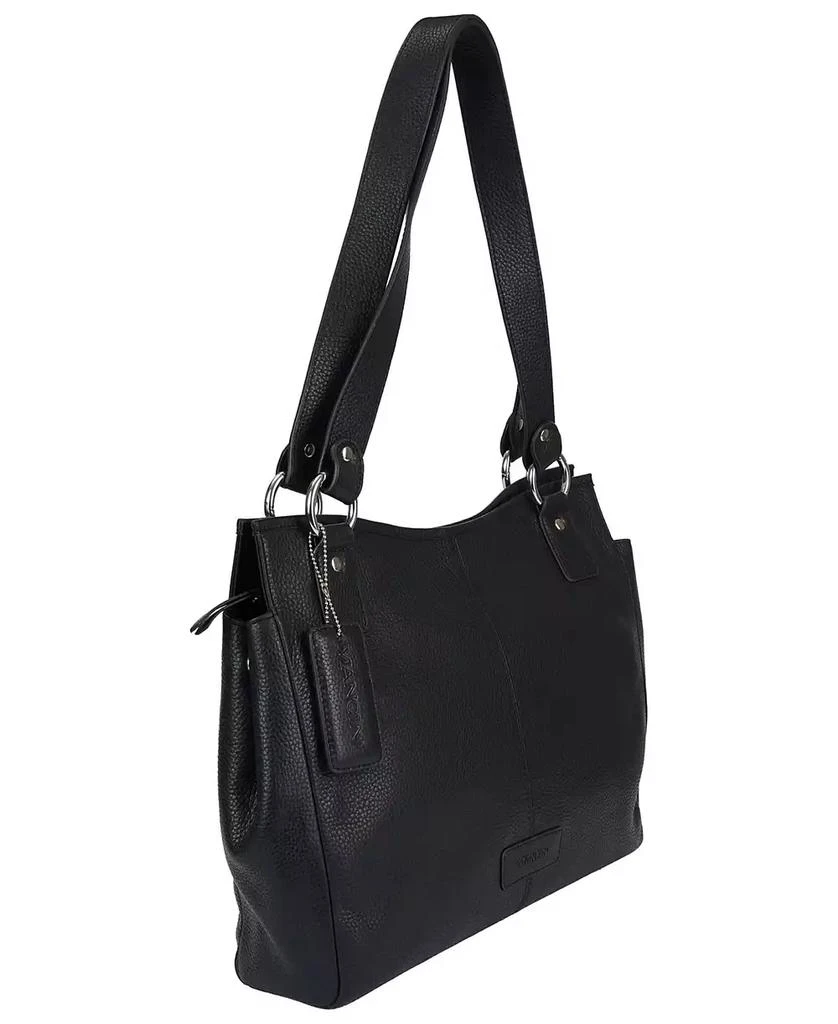 Mancini Leather Goods Pebble Kelsea Leather Shoulder Bag 5