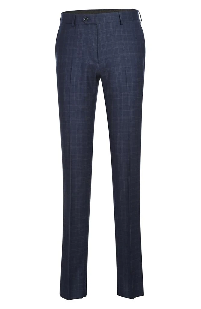 English Laundry Plaid Trim Fit Notch Lapel Wool Blend Two-Piece Suit 10