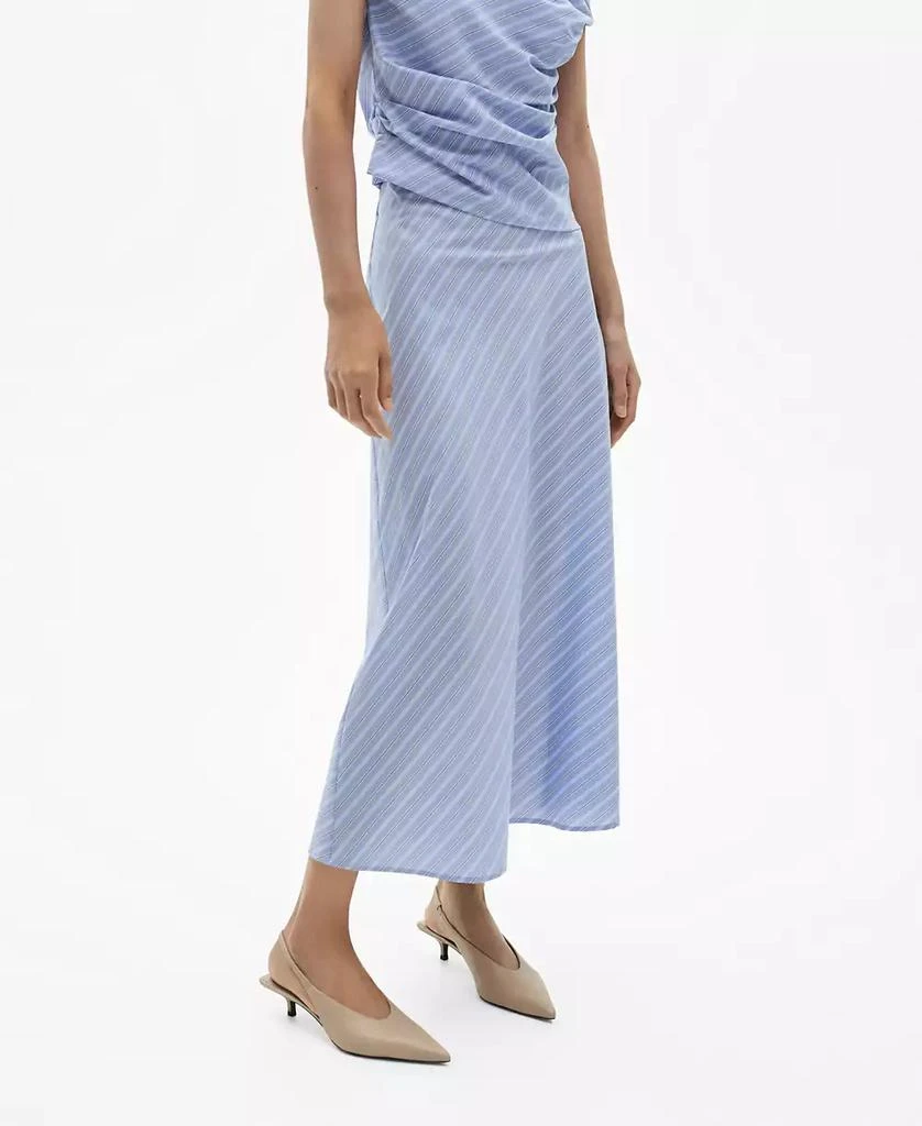 Mango Women's Striped Midi Skirt 1
