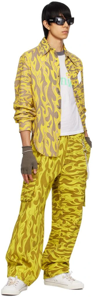 ERL Yellow Printed Cargo Pants 4